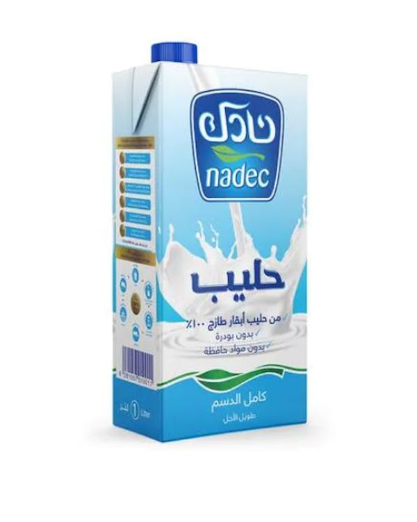 نادك حليب طويل الأجل كامل الدسم 1لتر