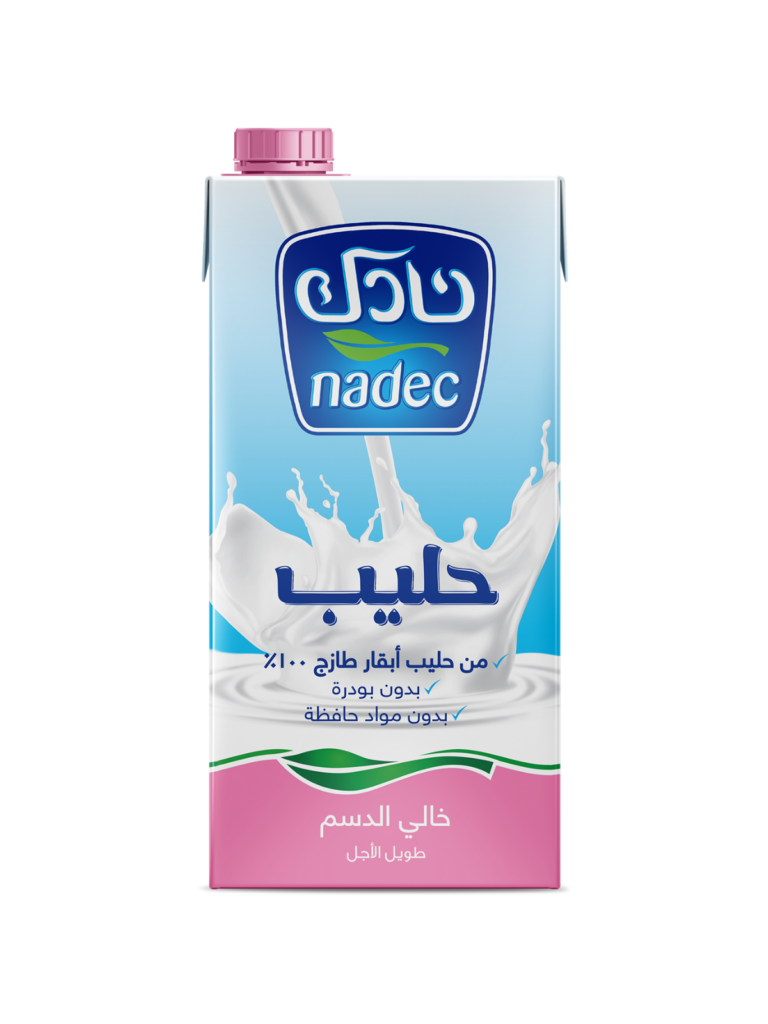 نادك حليب طويل الأجل خالي الدسم 1لتر