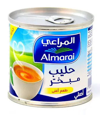 حليب مبخر المراعي كم سعرة حرارية