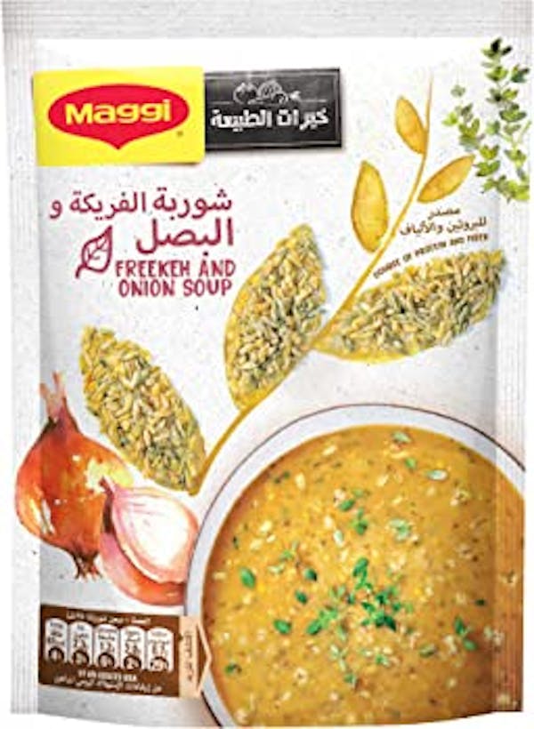 شوربة الفريك والبصل ماجي