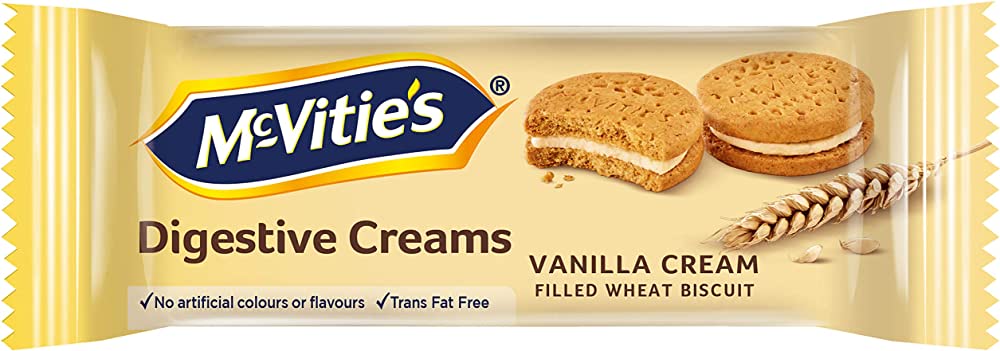 بسكويت دايجستف بكريمة الفانيلا ‎مكفتيز
