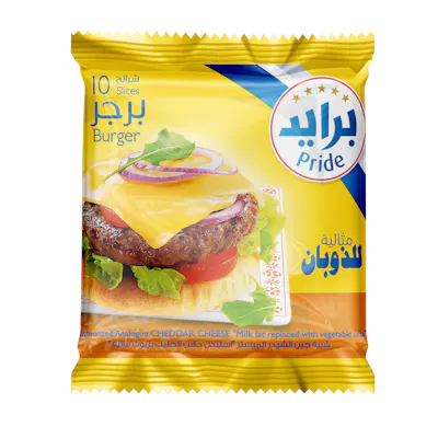 1 شريحة جبنة شيدر برجر من برايد