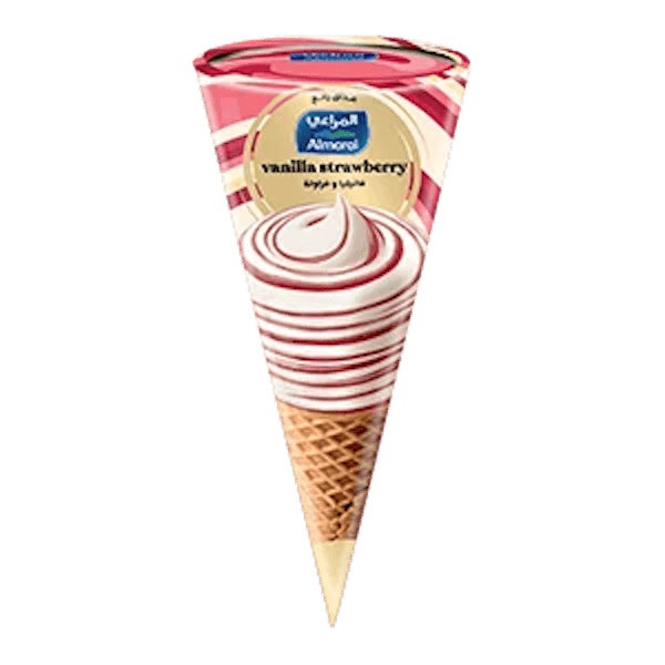 ايس كريم المراعي فانيليا وفراولة 