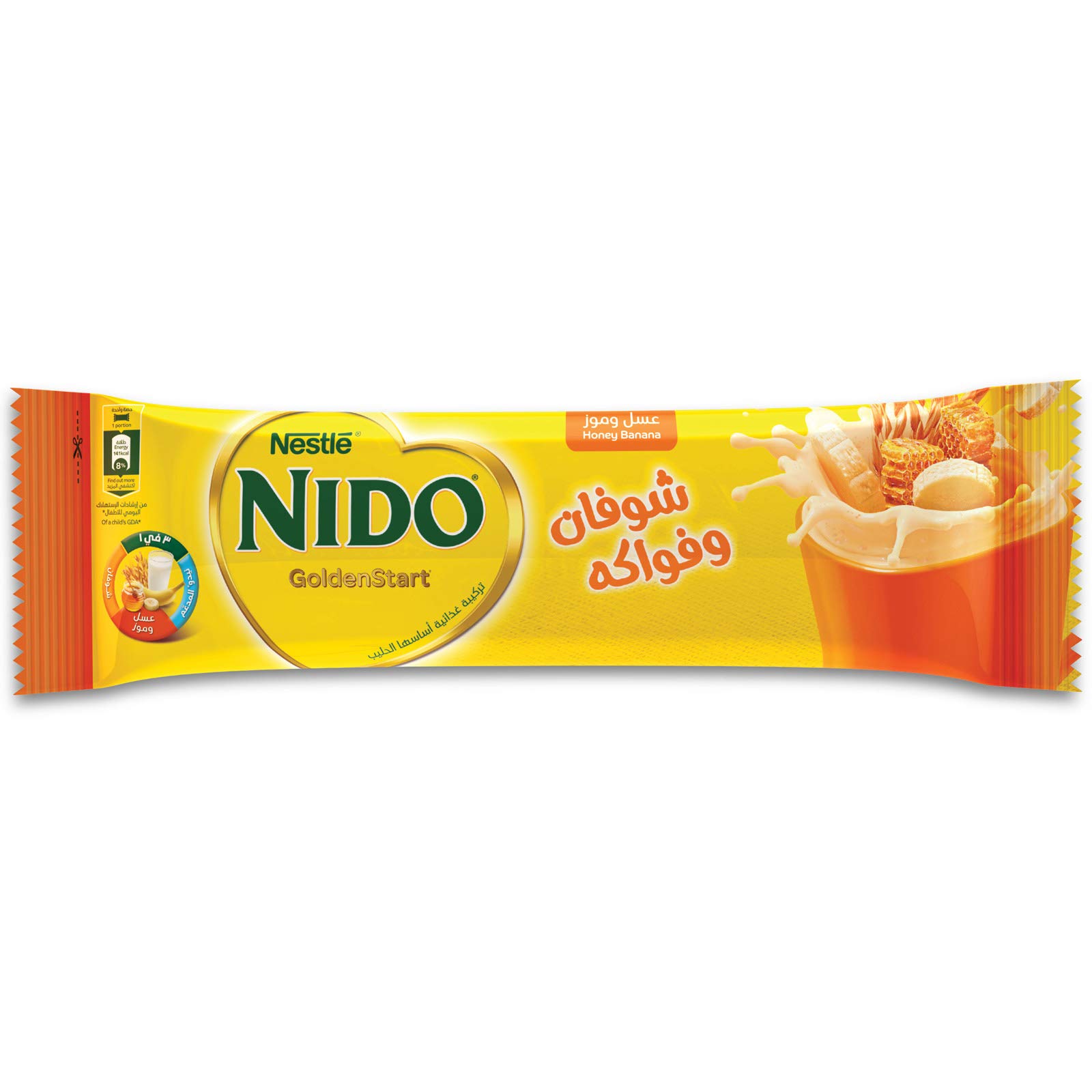 نيدو الشوفان والفواكه بطعم العسل والموز