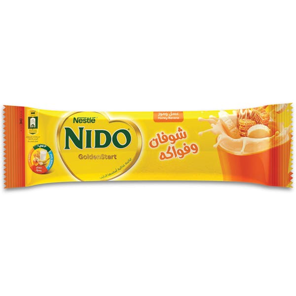 نيدو الشوفان والفواكه بطعم العسل والموز