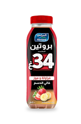 حليب بروتين المراعي بالفراوله والموز