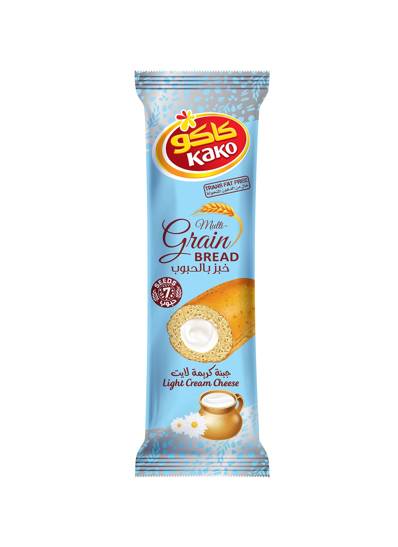 ساندوتش كاكو بالحبوب السبعة وجبنة كريمة لايت
