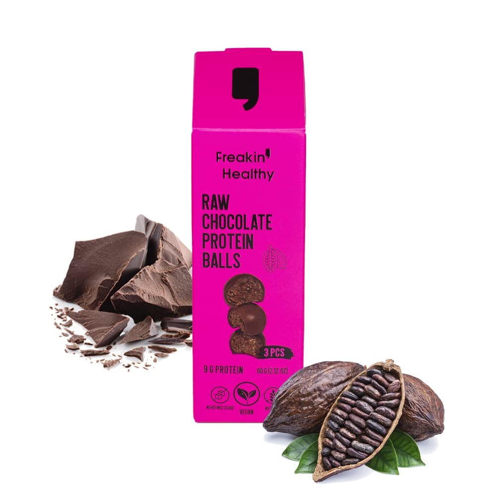 كرات بروتين الشوكولاتة الخام فريكن هيلثي