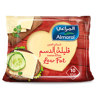 جبنة شرائح الشيدر قليلة الدسم