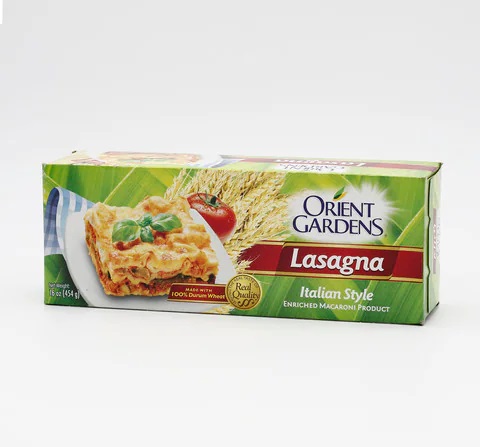 السعرات الحرارية في لازانيا حدائق أورينت 500 جم