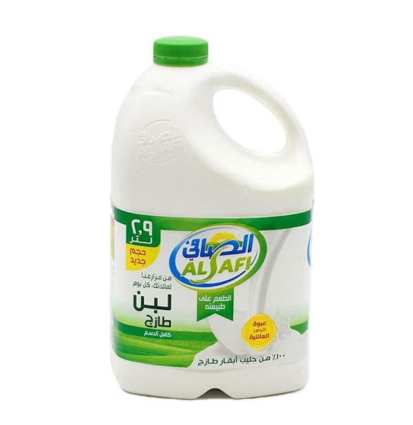 السعرات الحرارية في لبن الصافي كامل الدسم 2.9 لتر