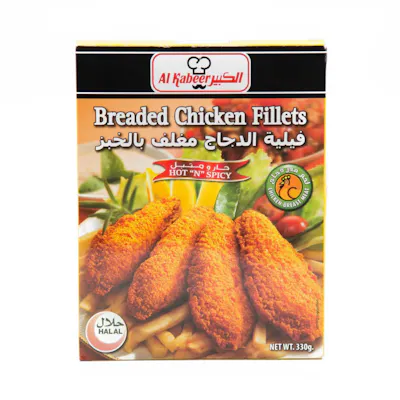 فيليه دجاج متبل وحار مغلف بالخبز الكبير