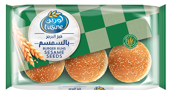 لوزين خبز البرجر بالسمسم