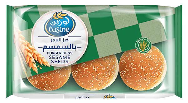 لوزين خبز البرجر بالسمسم