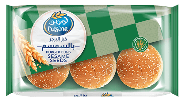 لوزين خبز البرجر بالسمسم