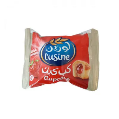 لوزين كب كيك فراولة قطعة واحدة