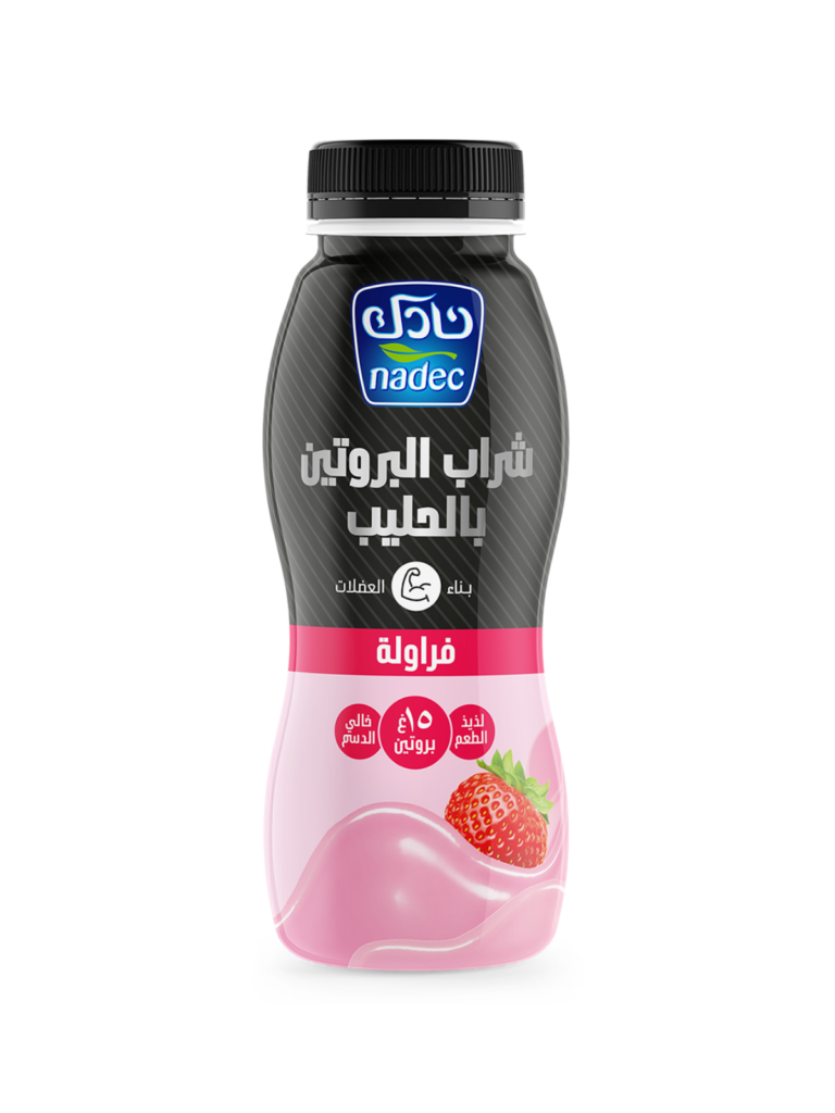 حليب بروتين فراوله نادك