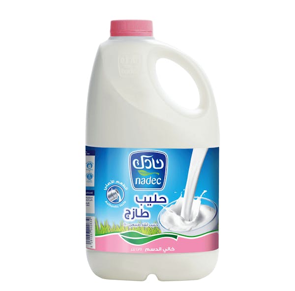 حليب خالي الدسم طازج نادك 1.75 لتر
