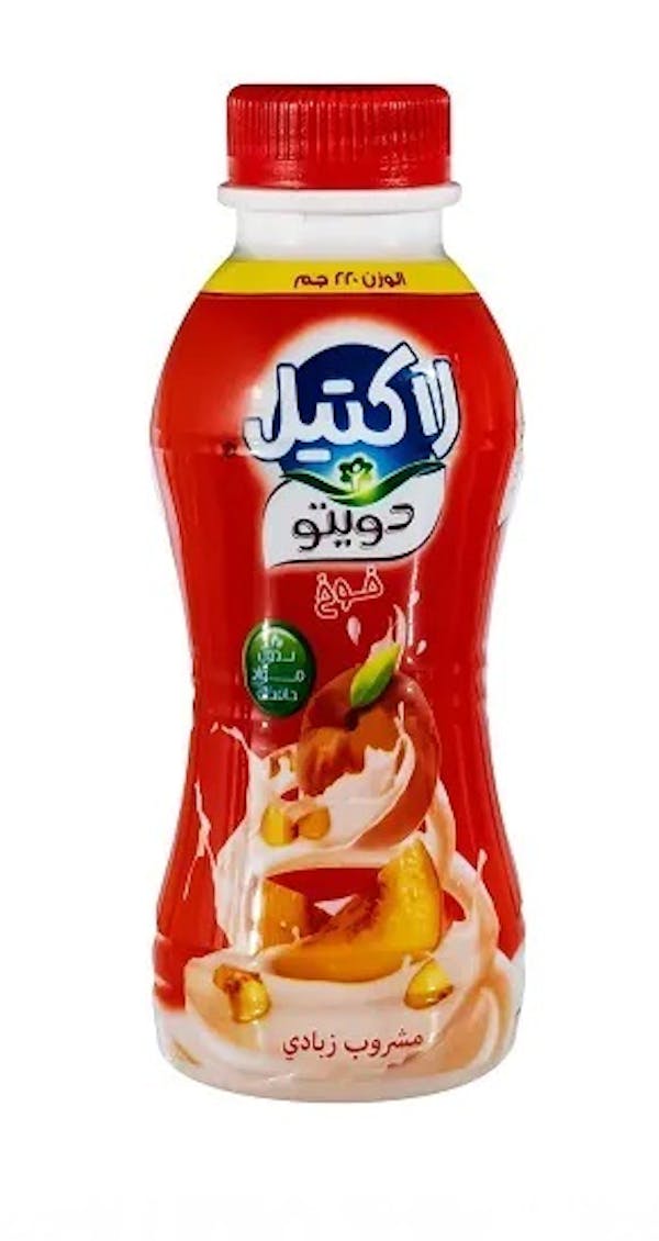 مشروب زبادي بالخوخ لاكتيل
